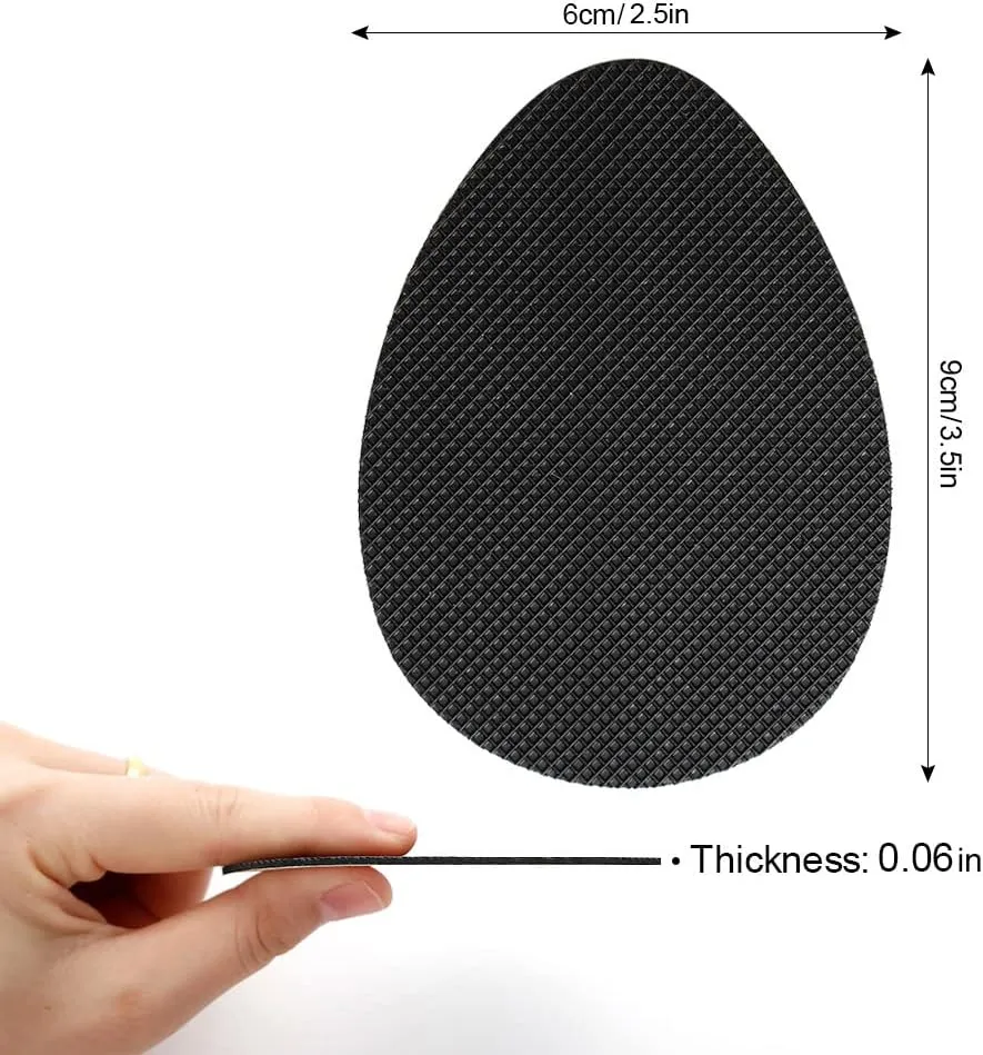 12PCS Non-Slip Shoe Pads for Bottom of Shoes, Premium Rubber Self Adhesive Anti-Slip Shoe Grips Stickers, High Heels Non-Skid Sole Protector