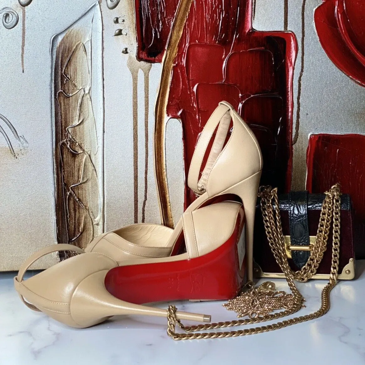 Authentic CHRISTIAN LOUBOUTIN Sandal Platform Very Cathy NEW Size 39 1/5 (9.5)