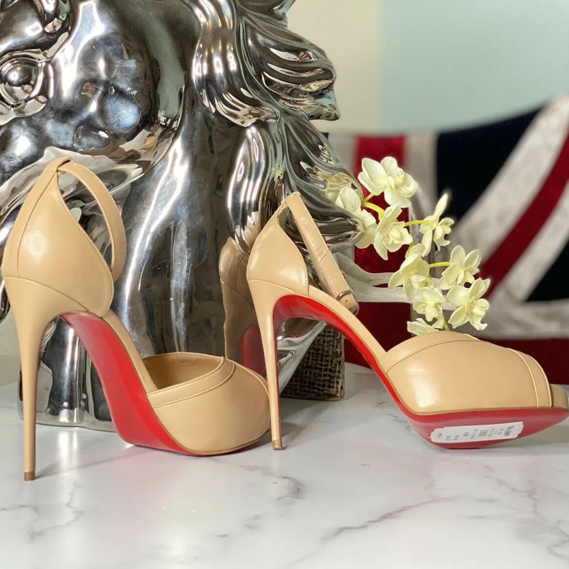 Authentic CHRISTIAN LOUBOUTIN Sandal Platform Very Cathy NEW Size 39 1/5 (9.5)