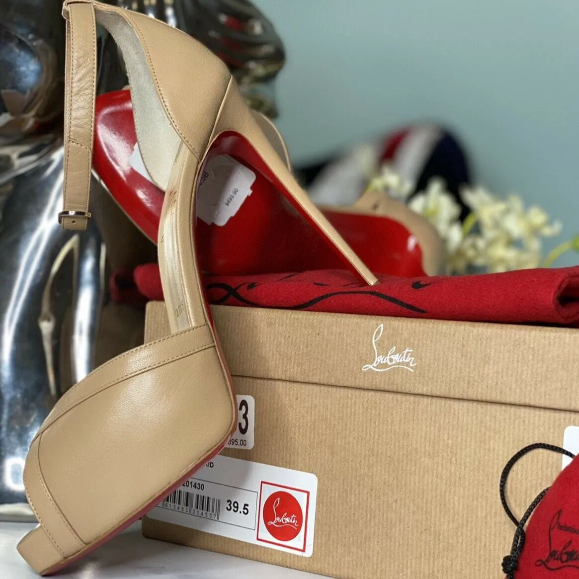 Authentic CHRISTIAN LOUBOUTIN Sandal Platform Very Cathy NEW Size 39 1/5 (9.5)