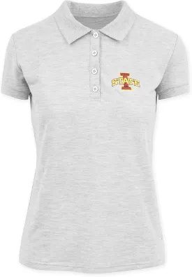 Brand Iowa State Cyclones Gloria Polo Polyester Embroidered Semi-Fitted Grey Women