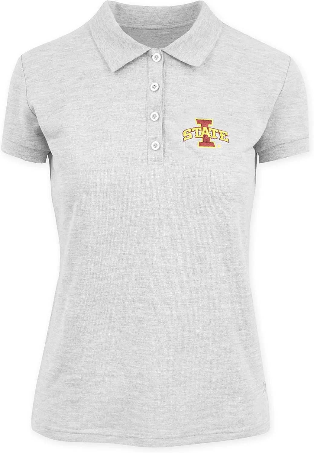 Brand Iowa State Cyclones Gloria Polo Polyester Embroidered Semi-Fitted Grey Women