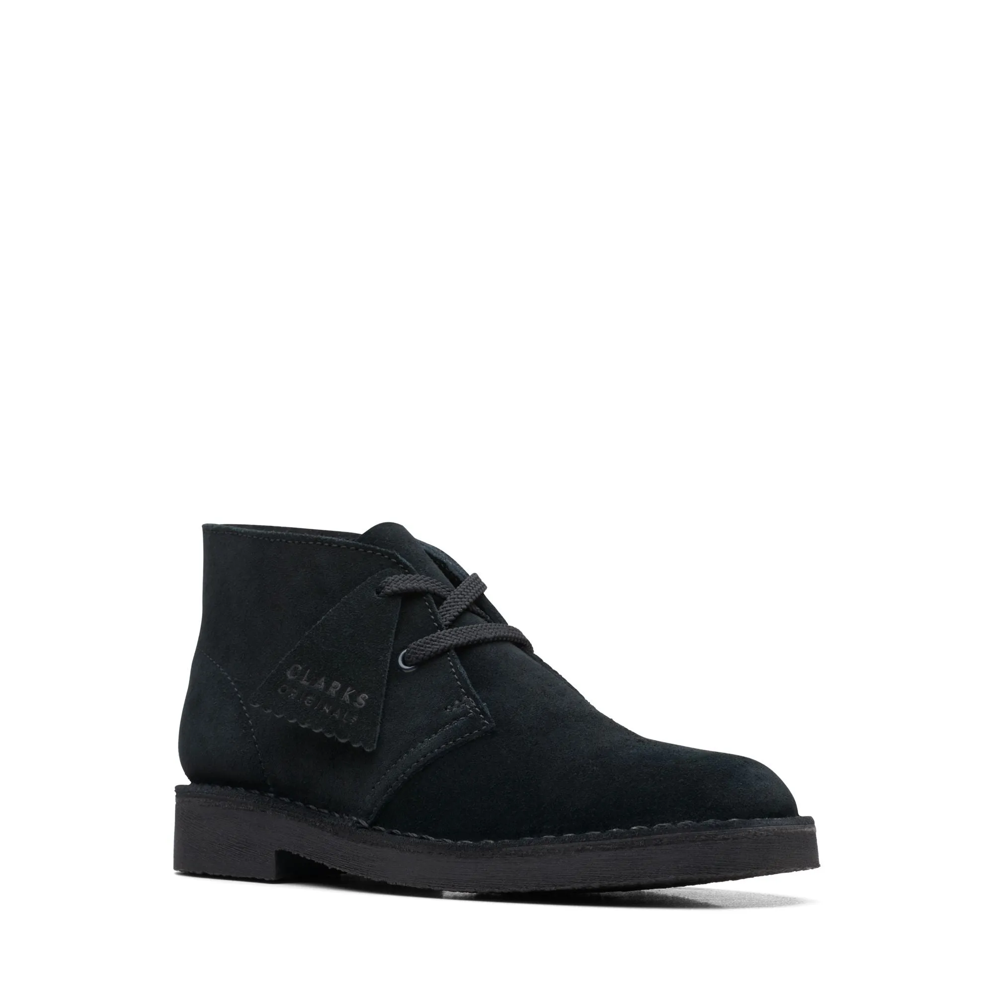 Clarks Originals Desert Boot Kids' Black Leather 26168039