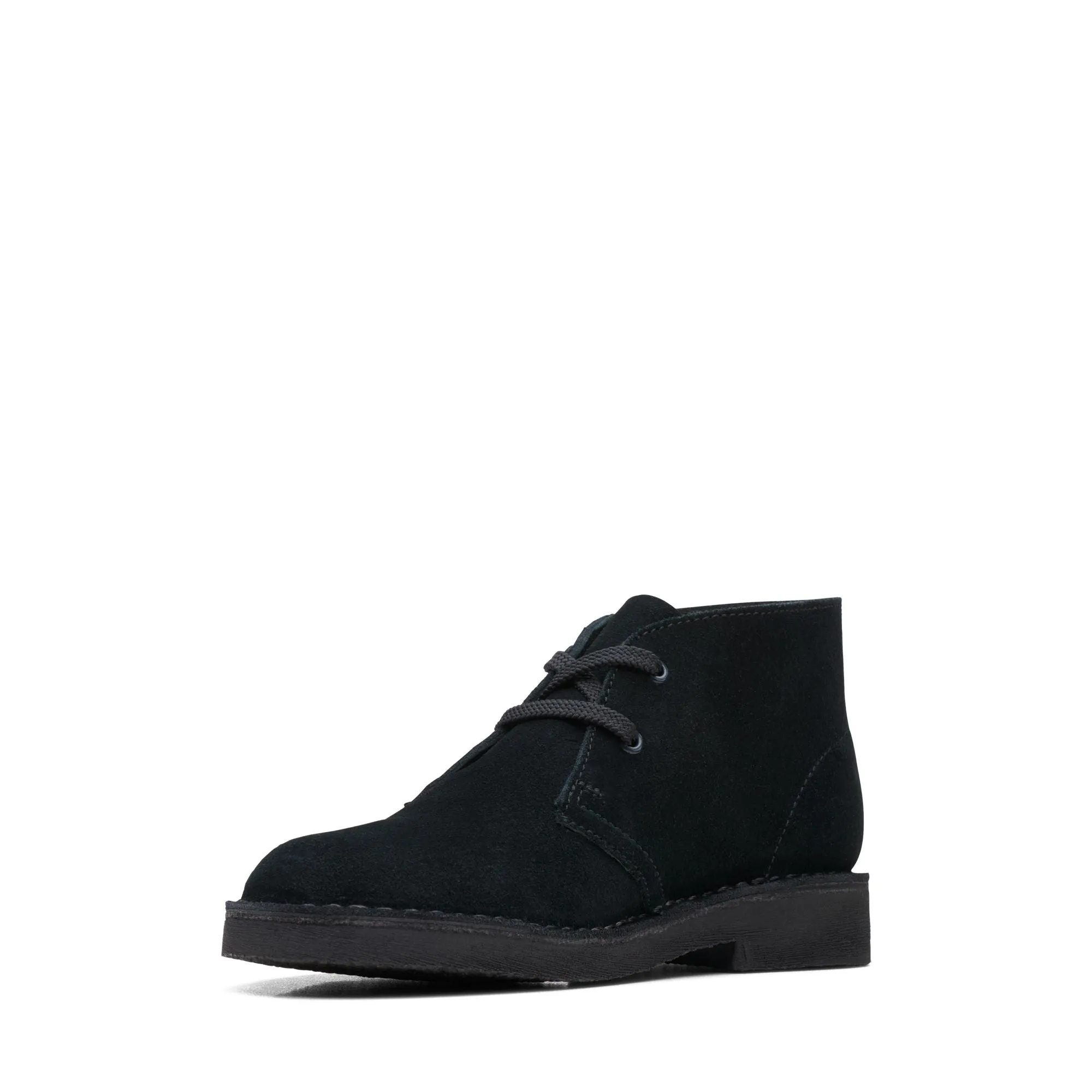 Clarks Originals Desert Boot Kids' Black Leather 26168039