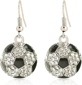 Classic Baseball Cubic Zirconia Basketball Volleyball Football Soccer Sports Earrings Stud Posts Ideal Present for Women Girls Men Boys