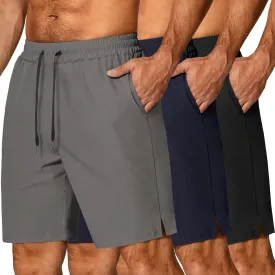 COOFANDY Men's 3 Pack Athletic Running Shorts Gym Workout Short Quick Dry Sports Short with Pockets