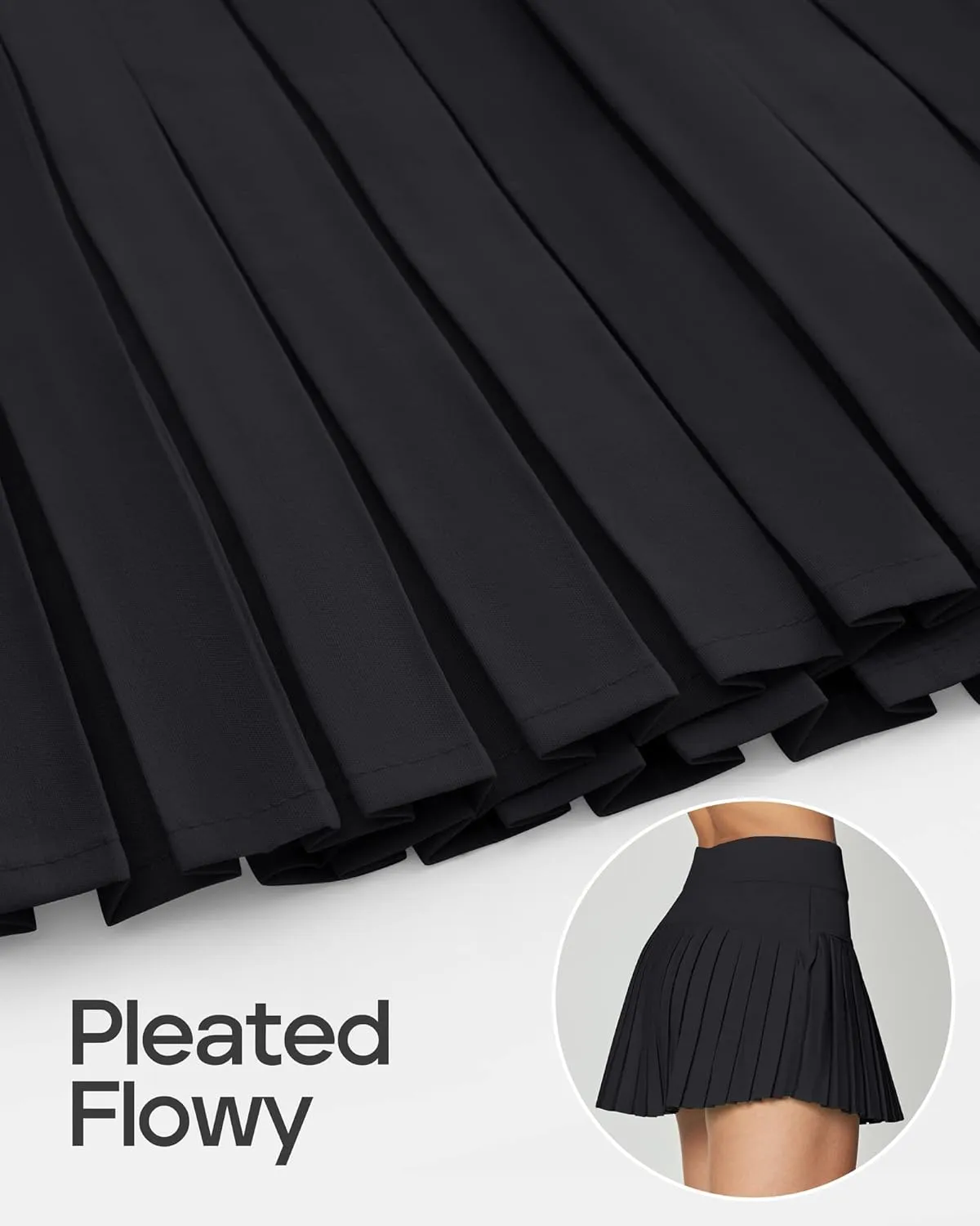 Ewedoos Pleated Tennis Skirts for Women Athletic Skirt with Shorts Underneath Skorts for Woman with Pockets for Golf