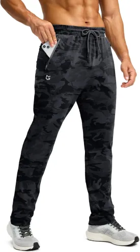 G Gradual Men's Fleece Lined Winter Pants with 3 Zipper Pockets Warm Athletic Joggers Workout Running Sweatpants for Men