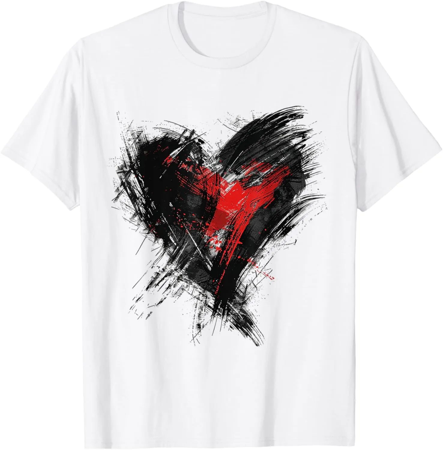 Geometric Abstract Heart Shape Art Graphic Geometric T-Shirt