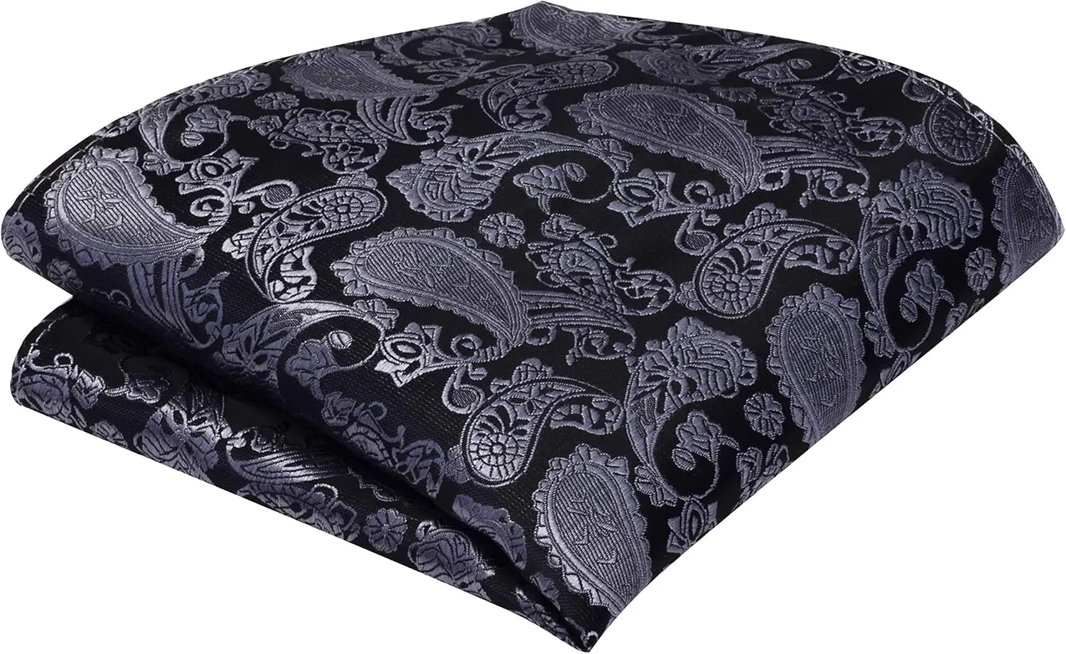 GUSLESON Fashion New Paisley Adjustable Pre-tied Big Bow Tie and Pocket Square Cufflink Set with Gift Box
