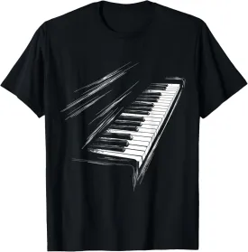 Keyboard Music Instrument Motif Art Keyboard T-Shirt