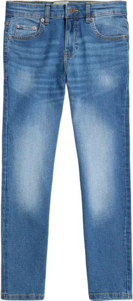 Lucky Brand Boys' Classic Fit Straight Leg Denim Jean 5Pocket Style Zipper Fly & Button Closure