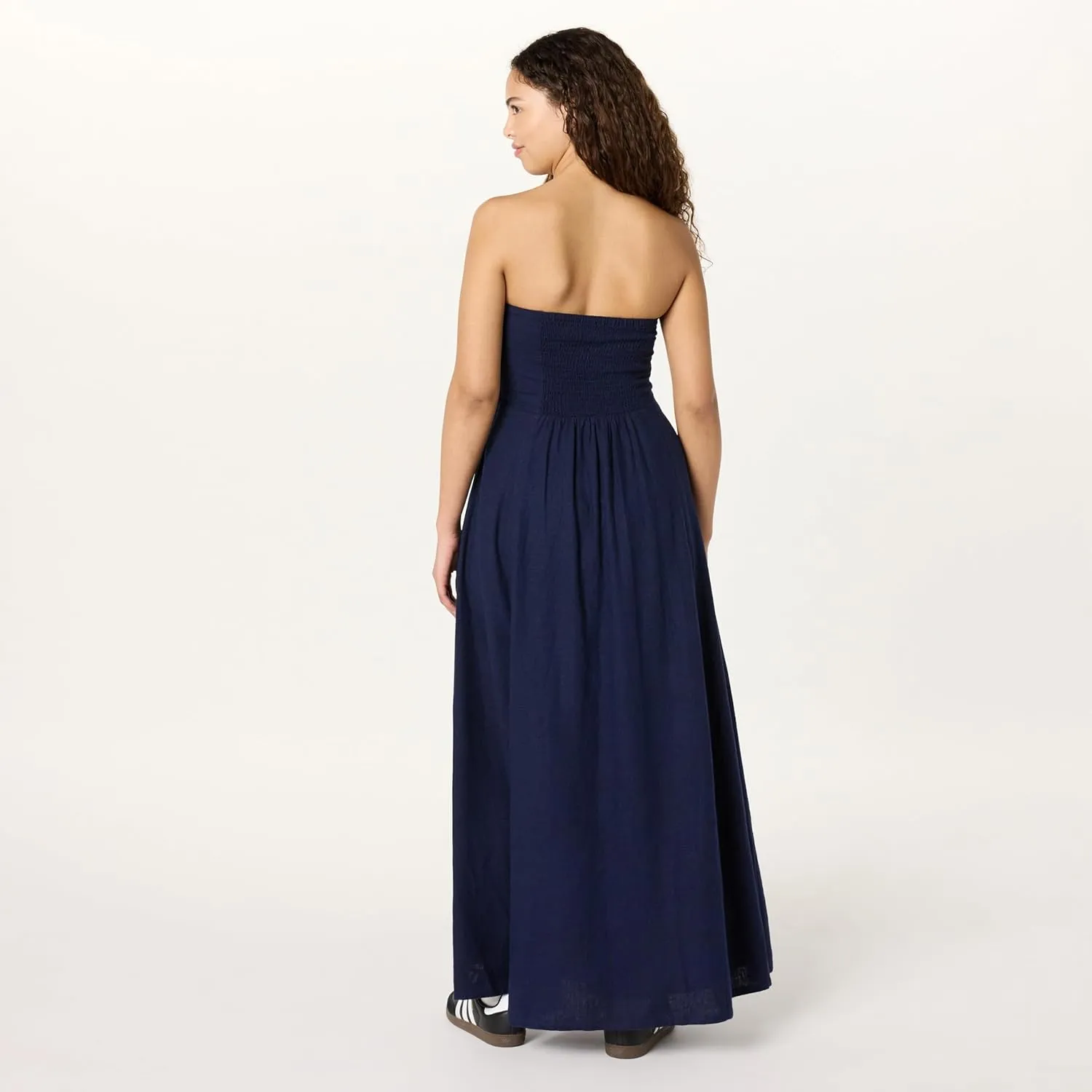 The Drop Women's Carlota Strapless Linen Maxi Dress