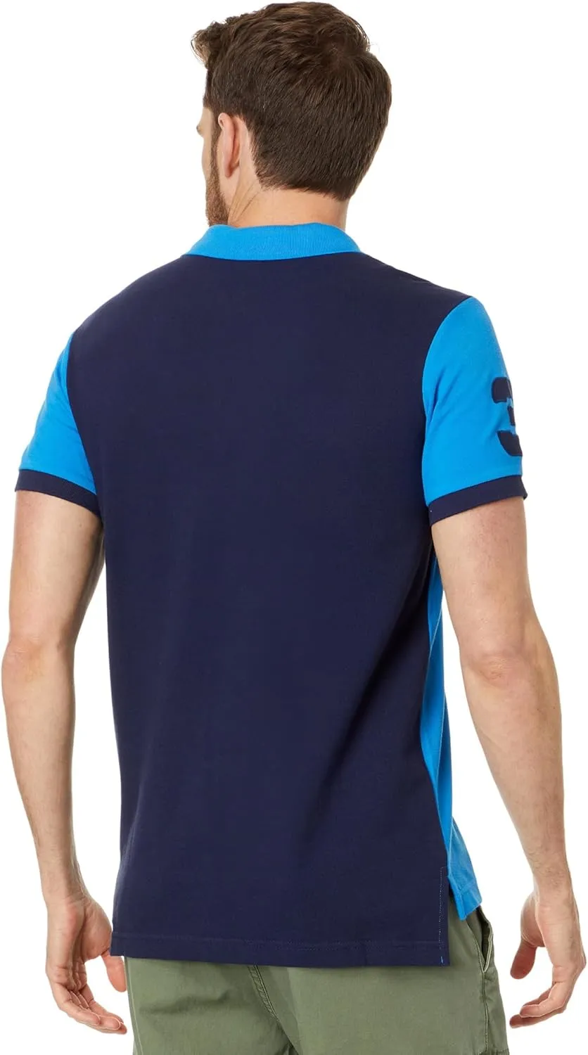 U.S. POLO ASSN. Short Sleeve Slim Fit Sash Front Pique Knit Polo Shirt