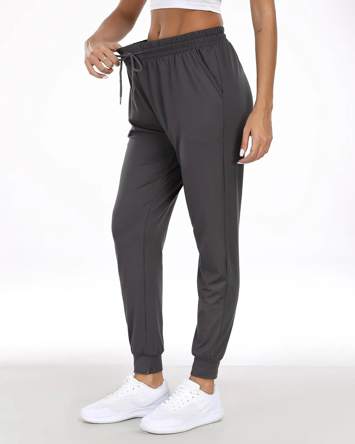 Women Joggers with Pockets,Women's Lightweight Sweatpants Soft Lounge Athletic Yoga Pants 4 Pack