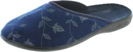 Womens Closed Toe Flower Design Slippers
