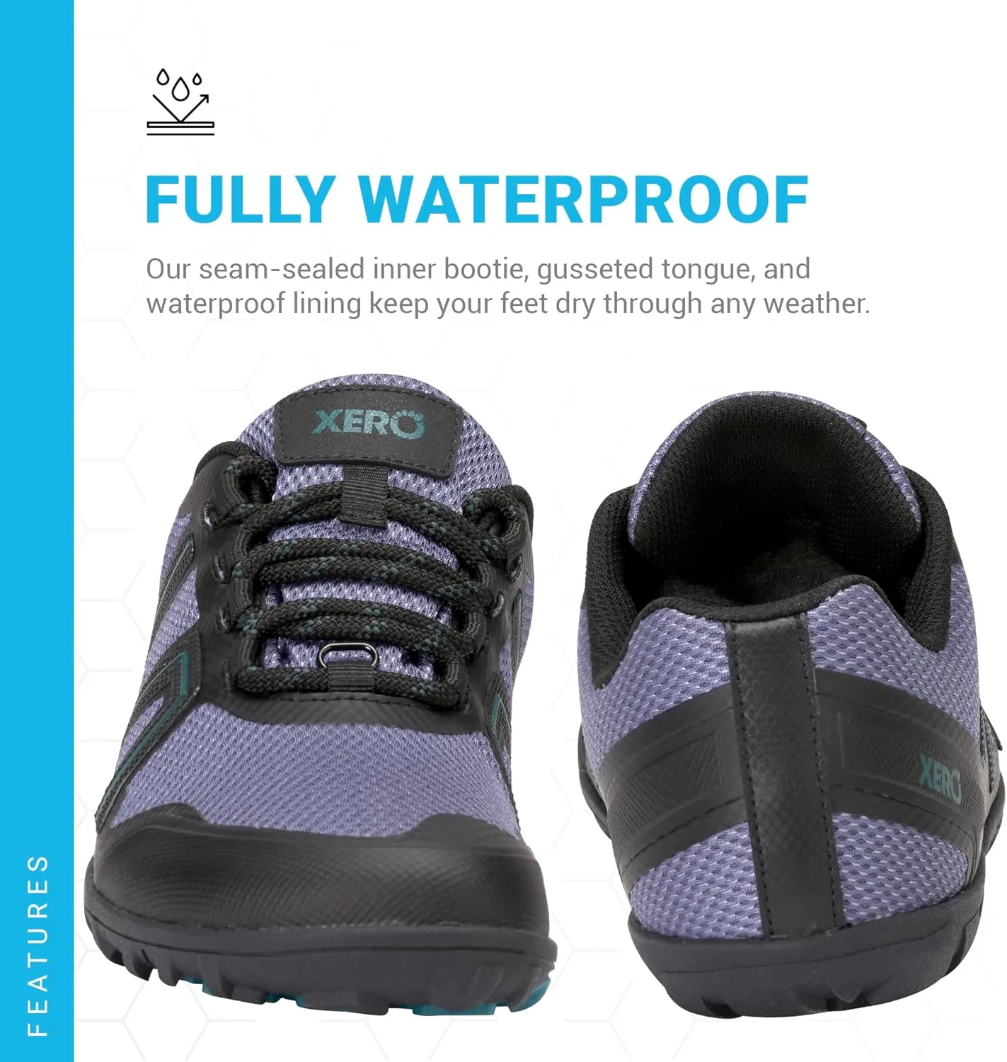 Xero Shoes Women's Mesa Trail Barefoot Waterproof Trail Runner